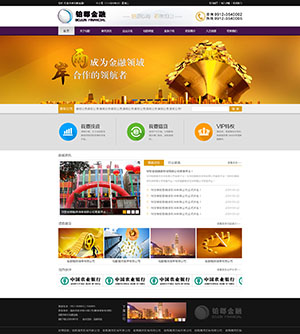鉑郡金融網站設計效果圖